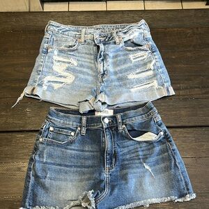 Size 6 denim shorts bundle. American eagle & PINK